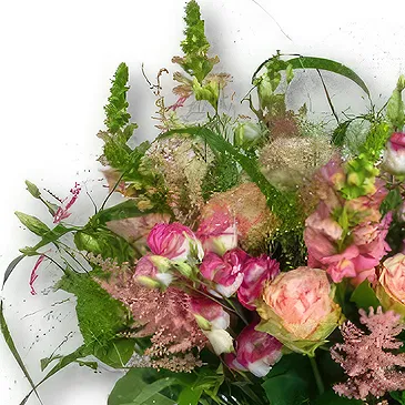 Holland flowers  -  Condolence Bouquet Pink + Vase Flower Bouquet/Arrangement