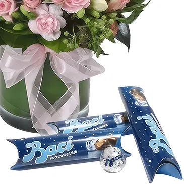Versciaco di Sopra flowers  -  Bouquet in Pink Tones with Baci Perugina Flower Bouquet/Arrangement
