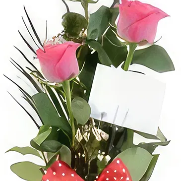 Cala Llonga flowers  -  Pink Blush Trio Flower Bouquet/Arrangement