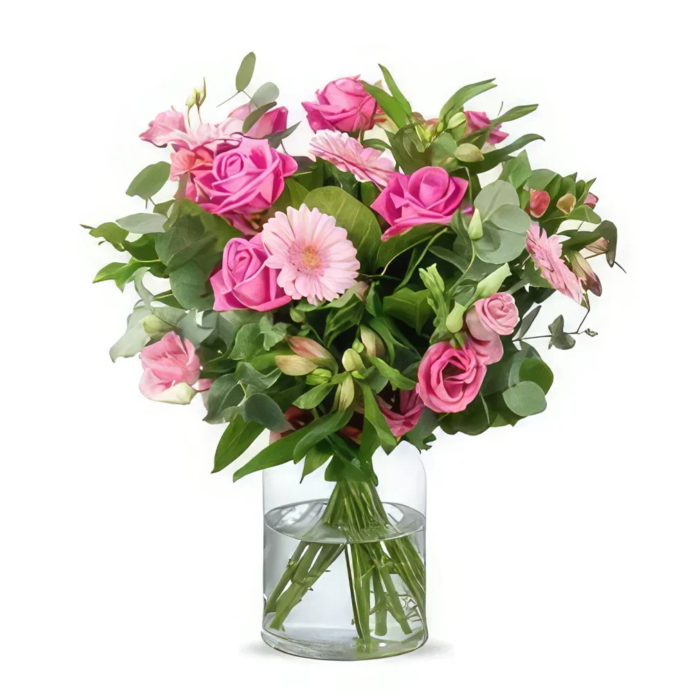 Den Haag bunga- Buket kejutan merah muda Rangkaian bunga karangan bunga