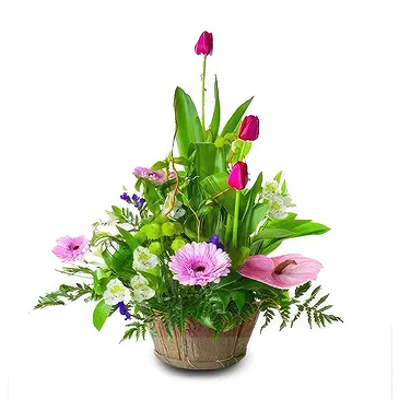 Cala Llonga flowers  -  Pink Petal Parade Flower Bouquet/Arrangement
