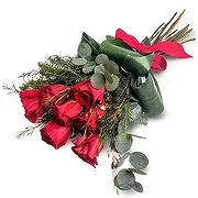 カリェタ オンライン花屋 - グリーン＆レッド 花束