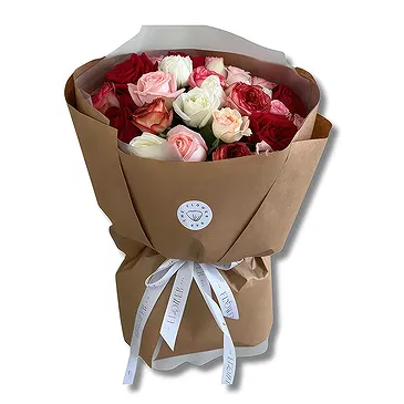 Garhoud flowers  -  Premium Mixed-Color Roses  Flower Bouquet/Arrangement