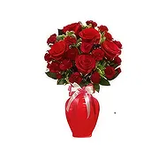 Ad Dilam Online blomsterbutikk - Røde roser og nelliker Bukett