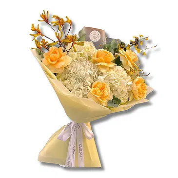 Garhoud flowers  -  Premium  Roses and Hydrangeas Flower Bouquet/Arrangement