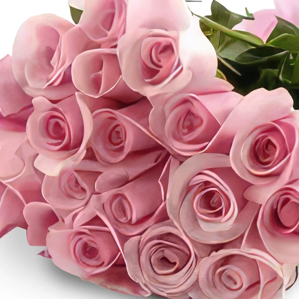 Venetië bloemen bloemist- Mooie roze Boeket/bloemstuk