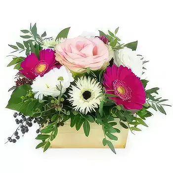 France flowers  -  Puebla Pink & White Floral Arrangement Flower Delivery