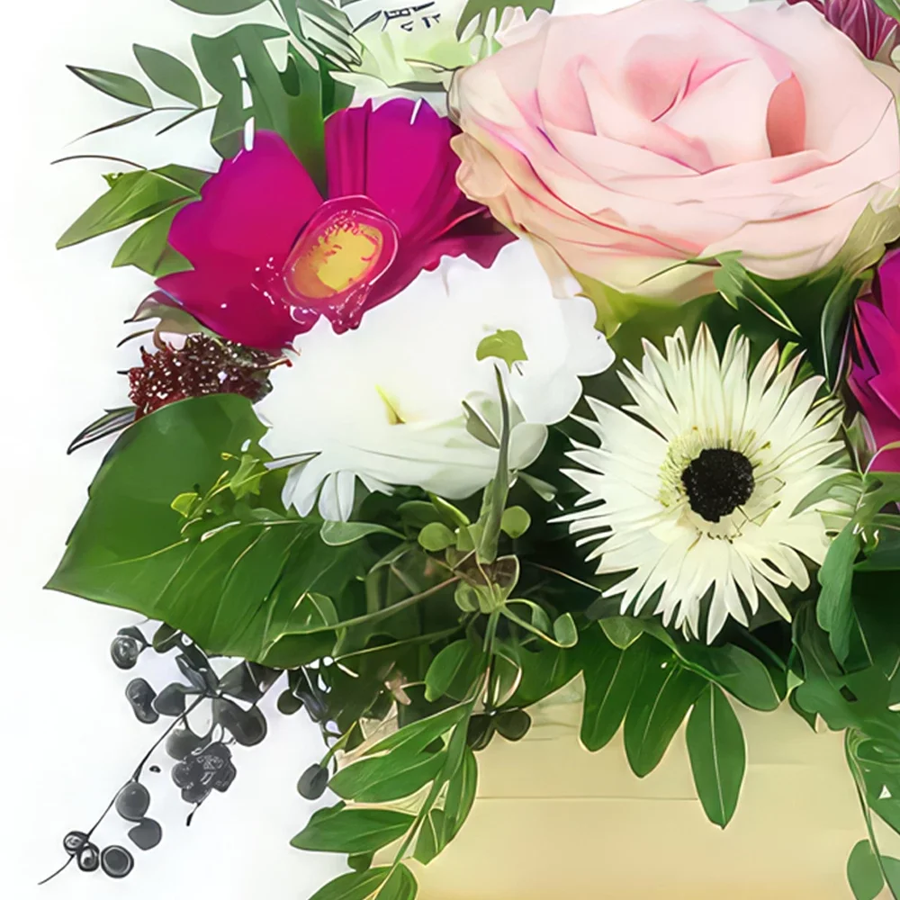 Fontvielle квіти- Пуебла рожево-біла квіткова композиція Букет/Улаштування квітки