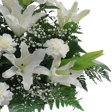 Benalmadena flowers  -  Snowy Elegance Flower Bouquet/Arrangement