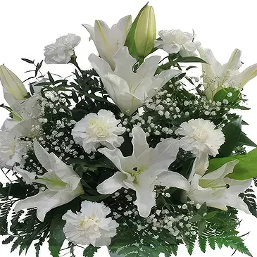 Benalmadena flowers  -  Snowy Elegance Flower Bouquet/Arrangement