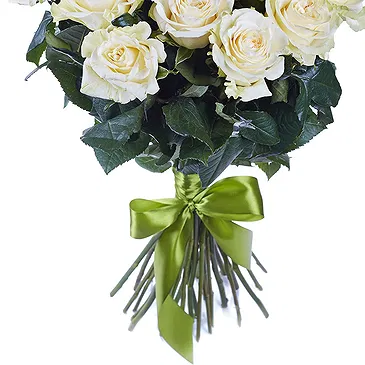 Oman flowers  -  12 White Roses Flower Bouquet/Arrangement