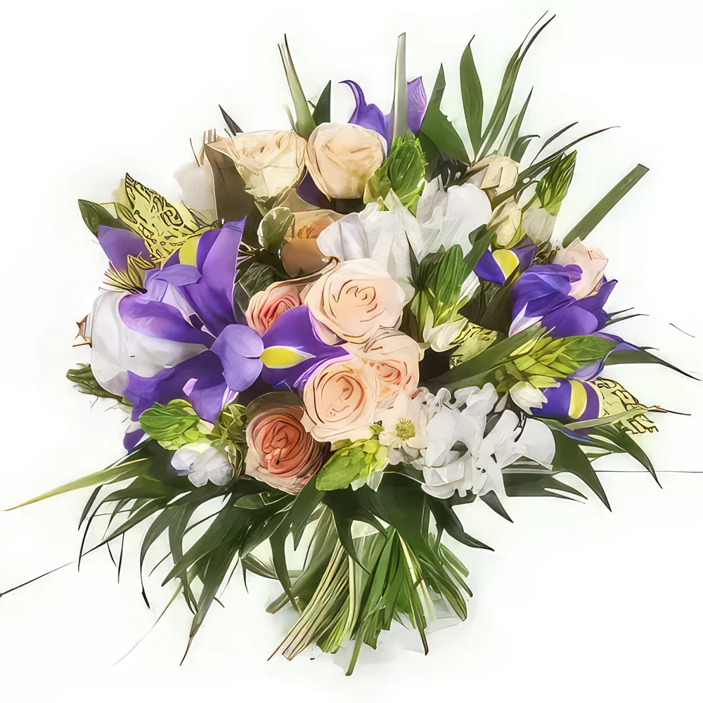 Λιλ λουλούδια- Στρογγυλή ανθοδέσμη βασίλισσα Μπουκέτο/ρύθμιση λουλουδιών
