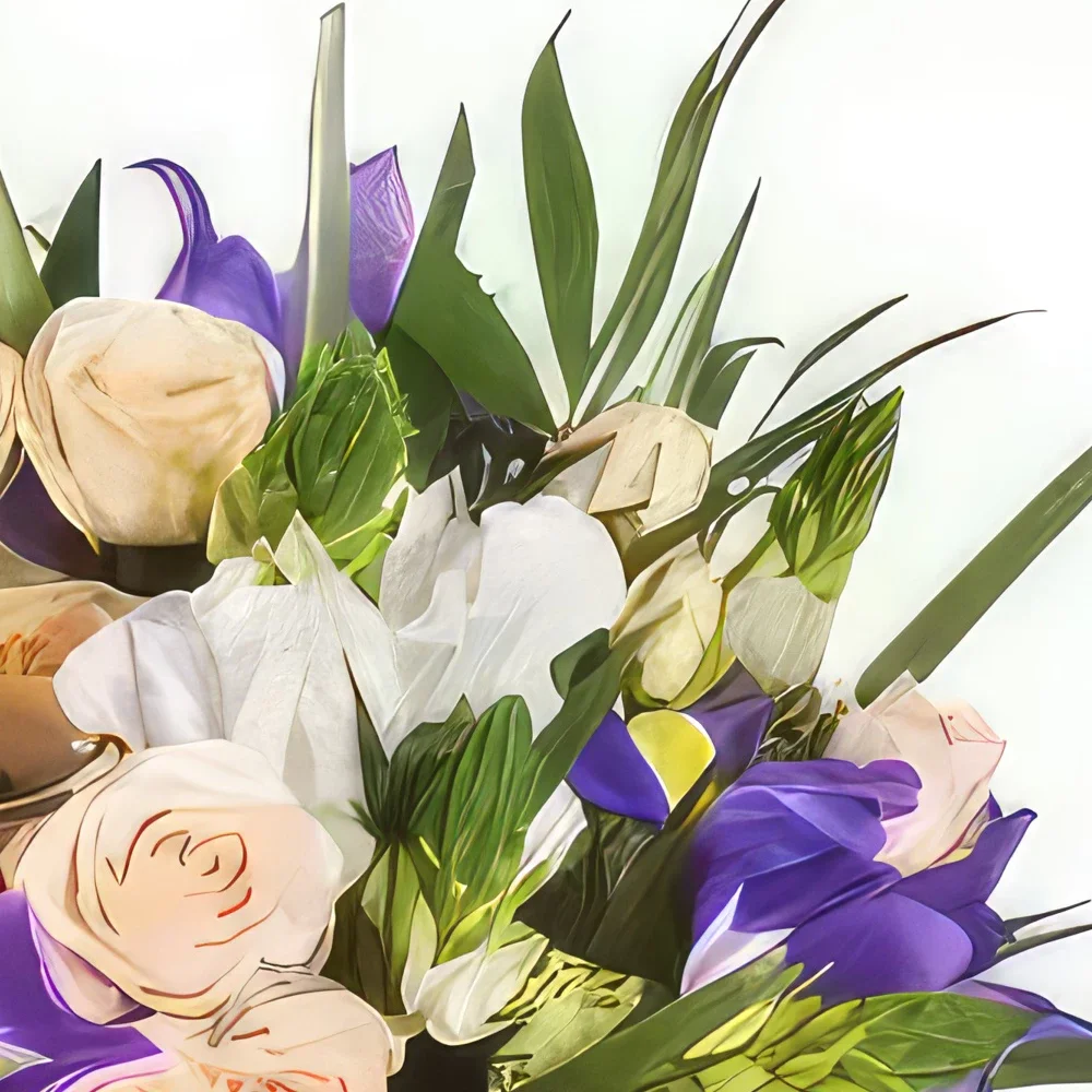 Pau-virágok- Királynő kerek csokor Virágkötészeti csokor