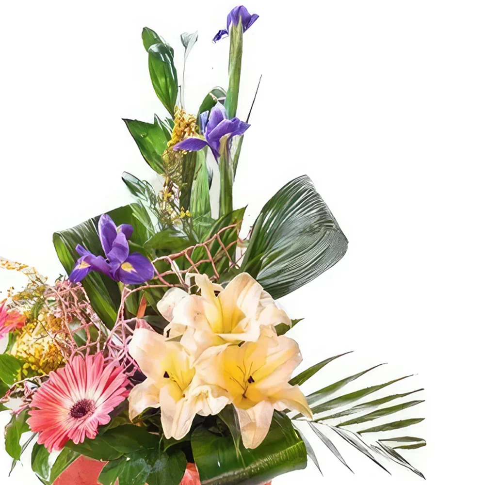 Benalmadena blomster- Levende kronbladspalett Blomsterarrangementer bukett