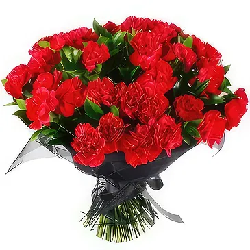Ajtos Blumen Florist- Respektvolle Hommage an die roten Nelken Bouquet/Blumenschmuck