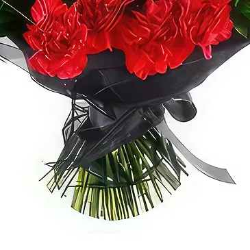 Ajtos Blumen Florist- Respektvolle Hommage an die roten Nelken Bouquet/Blumenschmuck
