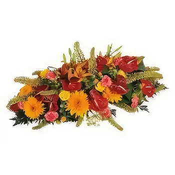 Aurignac flowers  -  Red & orange snowshoe L'Eclipse Flower Delivery