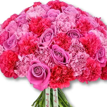 An-Najadah blomster- Rød rose og nellikbukett Blomsterarrangementer bukett