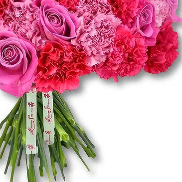An-Najadah blomster- Rød rose og nellikbukett Blomsterarrangementer bukett
