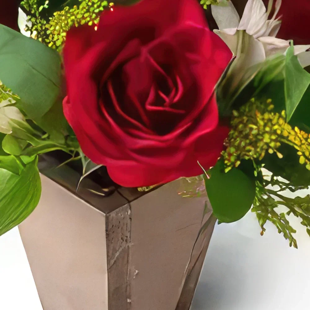 Manauс cveжe- Mali aranžman ruža i Асtromelije Cvet buket/aranžman