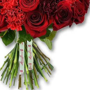 An-Najadah blomster- Røde roser og nellikerbukett Blomsterarrangementer bukett