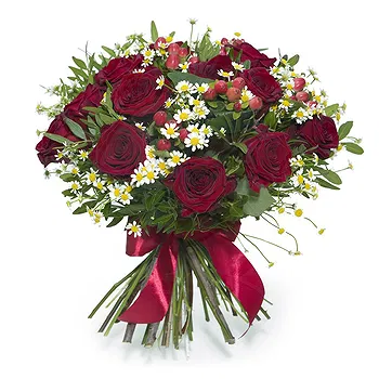 San Marino flowers  -  Bouquet of Daisies and Roses Flower Delivery
