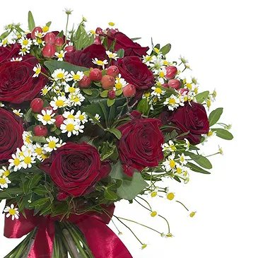 Italy flowers  -  Bouquet of Daisies and Roses Flower Bouquet/Arrangement