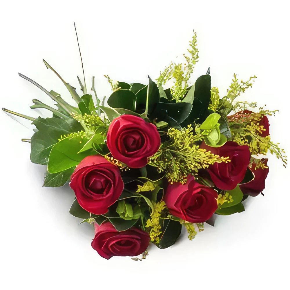 fiorista fiori di San Paolo- Bouquet di 7 Rose Rosse Bouquet floreale