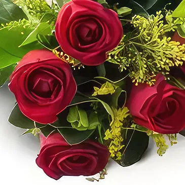 flores de Uberlândia- Buquê de 7 Rosas Vermelhas Bouquet/arranjo de flor