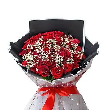 Kenya flowers  -  25 Red Roses Bouquet Flower Bouquet/Arrangement
