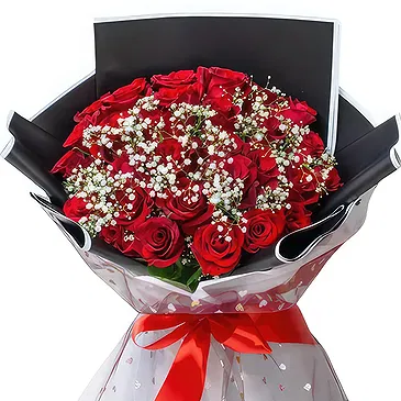 Kenya flowers  -  25 Red Roses Bouquet Flower Bouquet/Arrangement