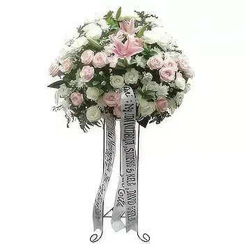 Semarang blomster- Blomsterstand Roser og liljer Blomst Levering