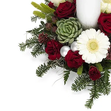 Italy flowers  -  Centerpiece of red and white Christmas flower Flower Bouquet/Arrangement
