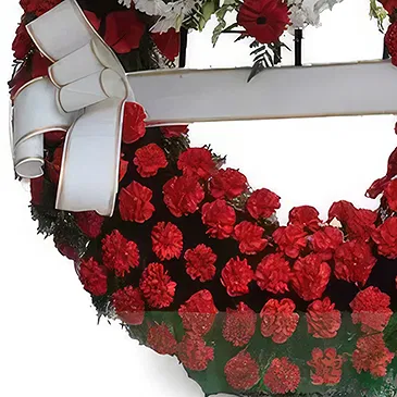 Alla andra städer blommor- Elfenben Embrace Sympatikrans Bukett/blomsterarrangemang