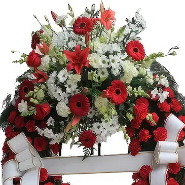 Alla andra städer blommor- Elfenben Embrace Sympatikrans Bukett/blomsterarrangemang