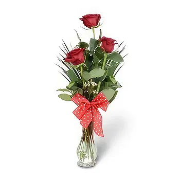 Madrid flowers  -  Crimson Trio Flower Delivery