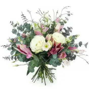 Aurignac flowers  -  Reims pink & white rustic bouquet Flower Delivery