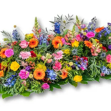 Holandia kwiaty- Pół trumny 90-100 cm - Kwiaty polne w Bukiet ikiebana