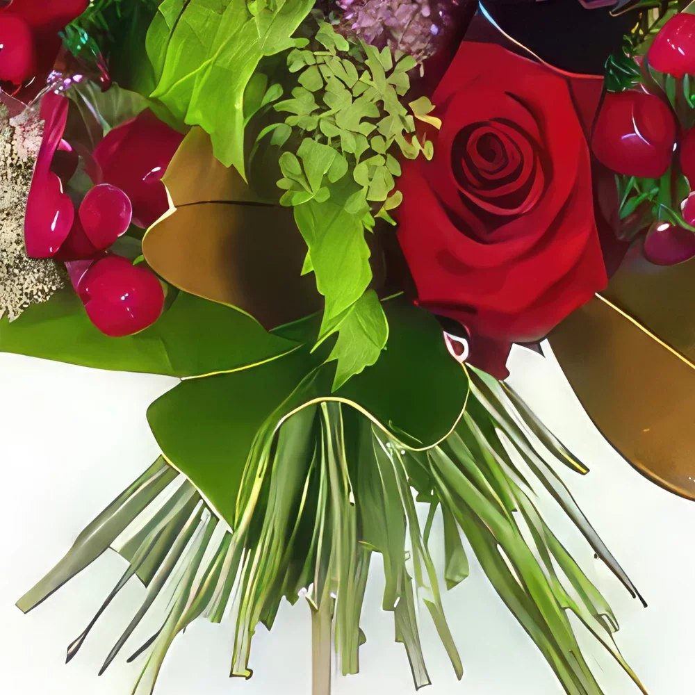 fleuriste fleurs de Paris- Bouquet rond rouge Riga Bouquet/Arrangement floral