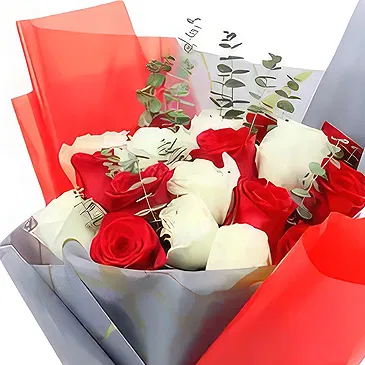 Dubai Marina flowers  -  Snow & Fire Flower Bouquet/Arrangement