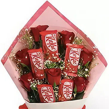 Amsterdam flowers  -  Kitkat Flower Bouquet/Arrangement