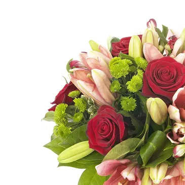 Italy flowers  -  Bouquet of Roses and Flowers with Lilies Flower Bouquet/Arrangement