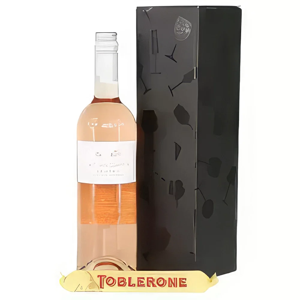 Tarbes цветя- Подарък за вино Rosé Букет/договореност цвете