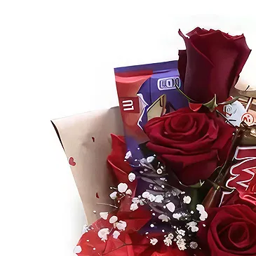 Braga flowers  -  Pure Red  Flower Bouquet/Arrangement