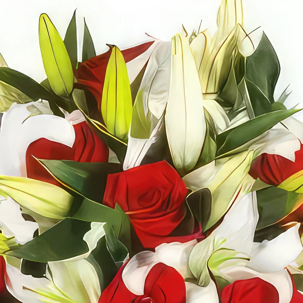 Нант цветя- Деликатес за кръгъл букет Букет/договореност цвете