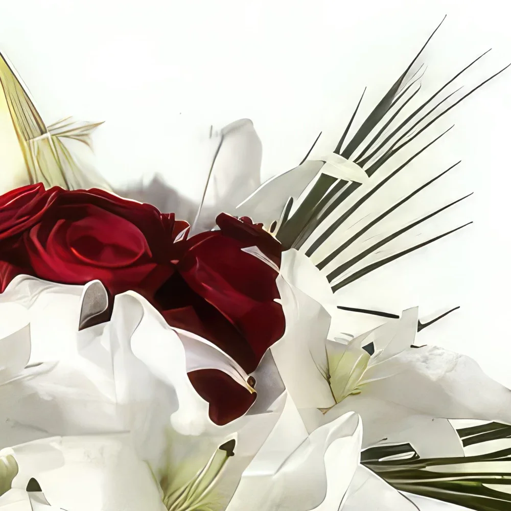Λιλ λουλούδια- Στρογγυλή ανθοδέσμη Φωλιά αγάπης Μπουκέτο/ρύθμιση λουλουδιών