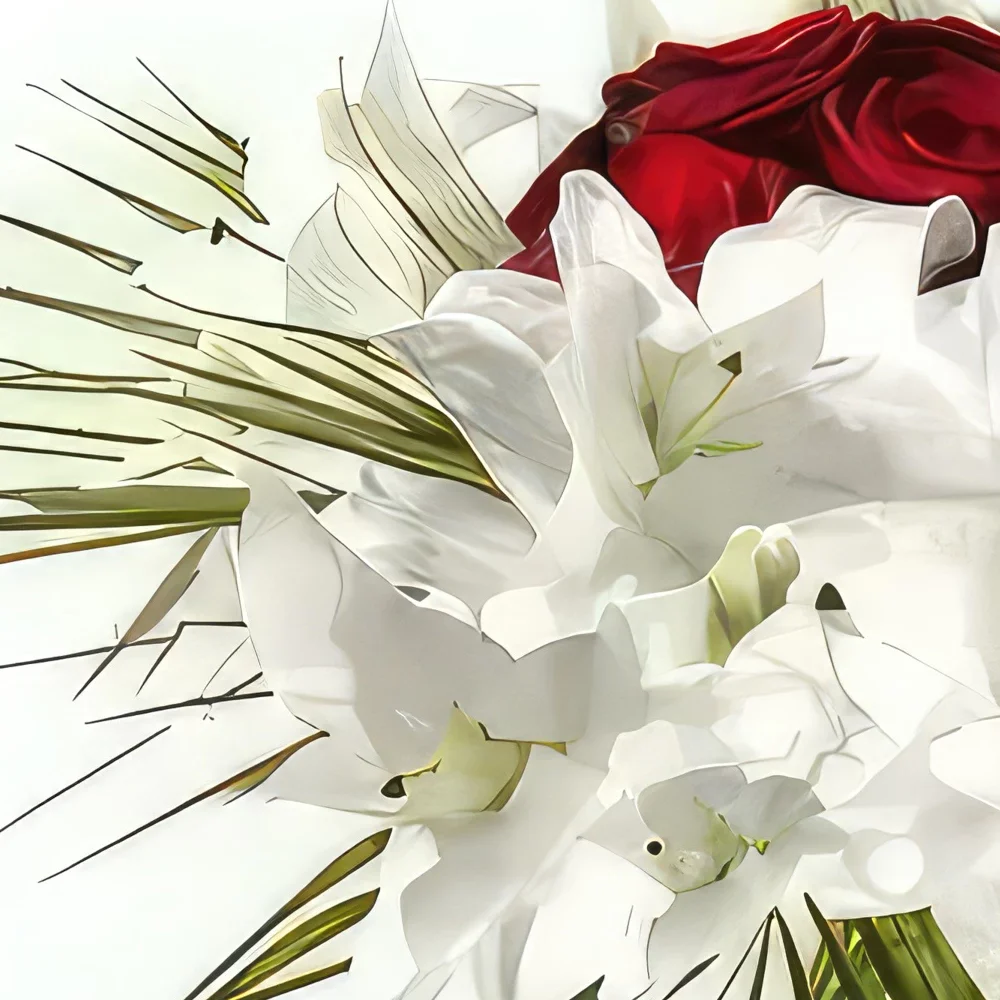 Nantes rože- Okrogel šopek Ljubezensko gnezdo Cvet šopek/dogovor