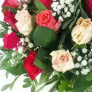 Le François flowers  -  Round bouquet of Lyon roses Flower Bouquet/Arrangement