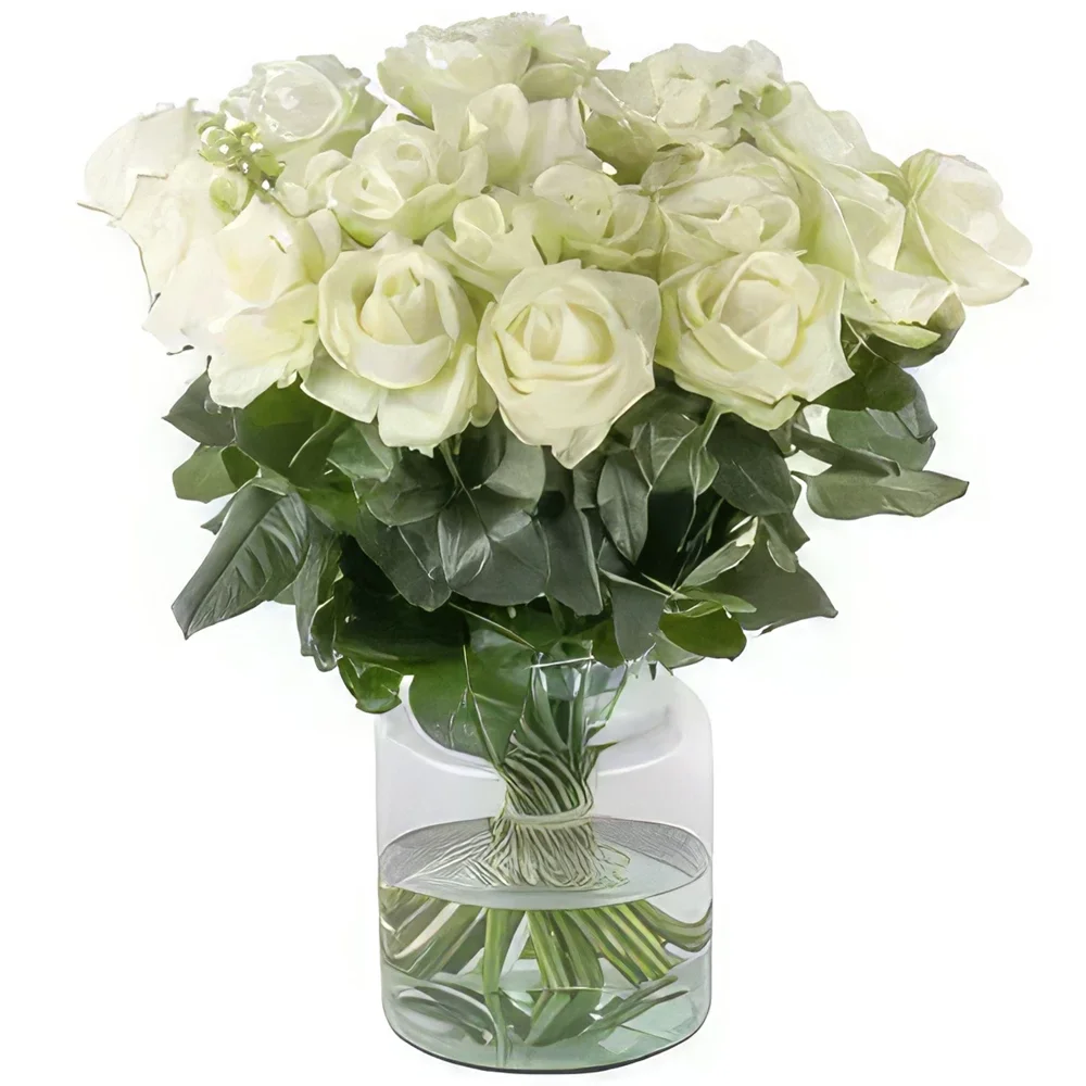 flores Dusseldorf floristeria -  Blanco real II Ramo de flores/arreglo floral