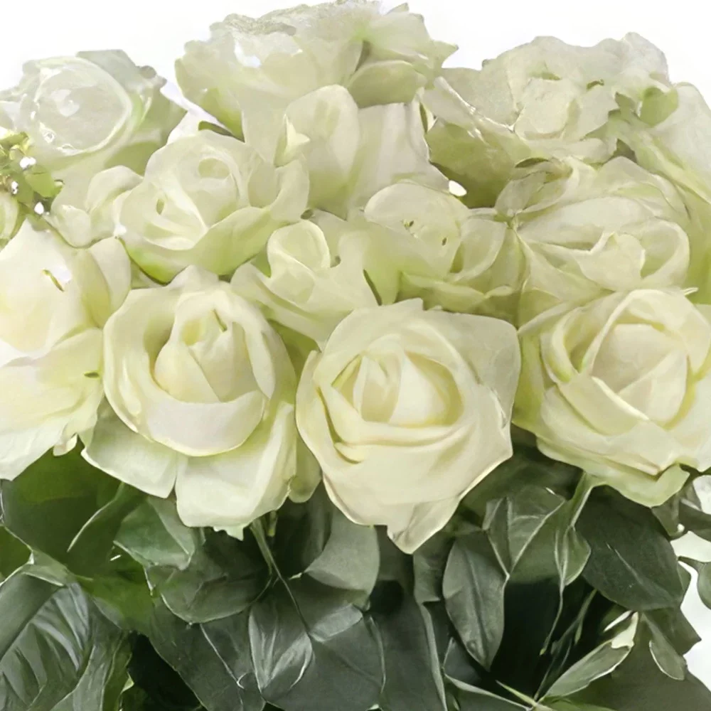 flores Bremen floristeria -  Blanco real II Ramo de flores/arreglo floral